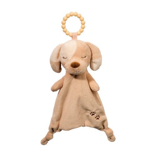 Auggie Tan Puppy Lil’ Teether - Becky Sue's Creations - Baby & Toddler - Douglas Cuddle Toys