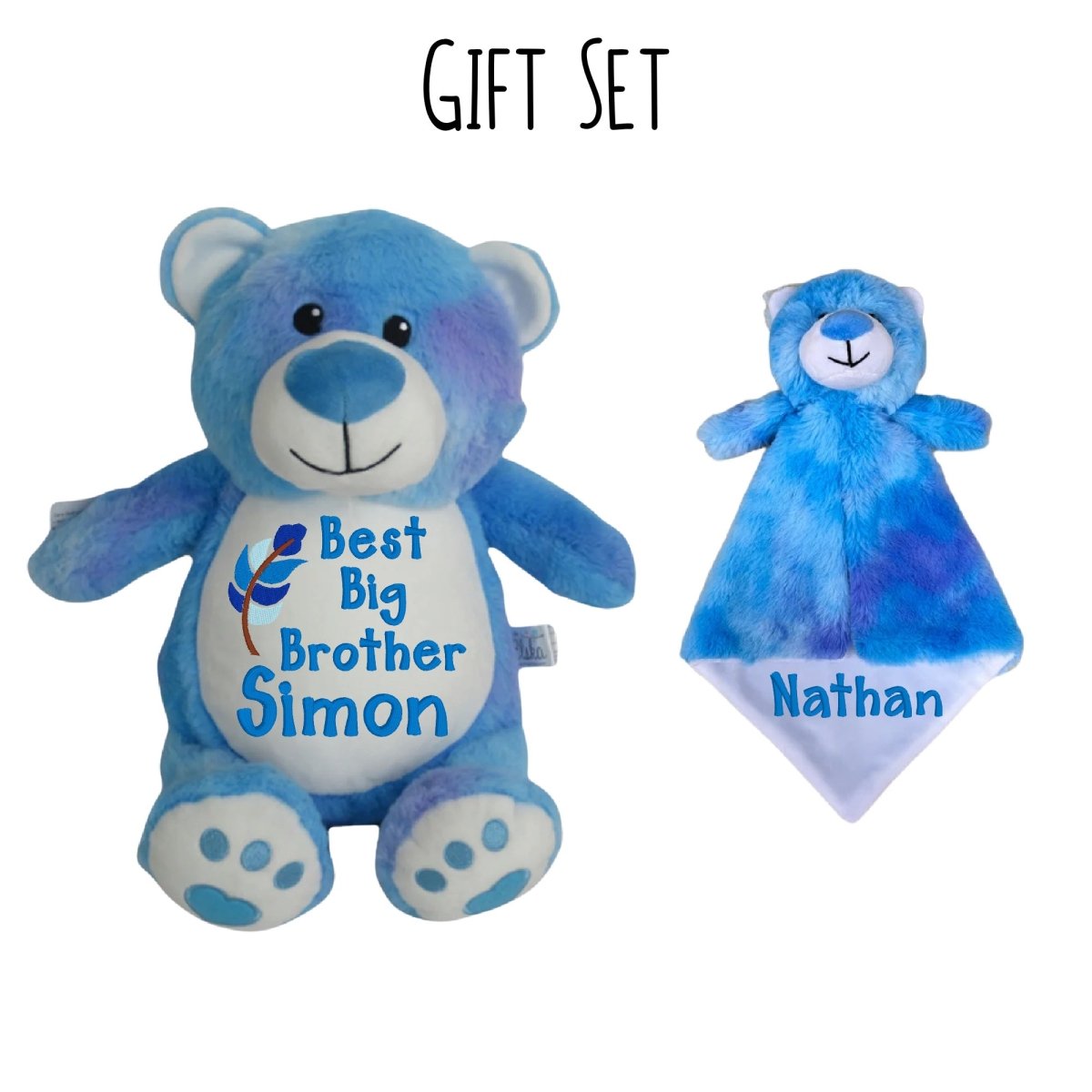 Tie-Dye Blue Bear Gift Set - Becky Sue's Creations - Baby & Toddler - Becky Sue's Creations